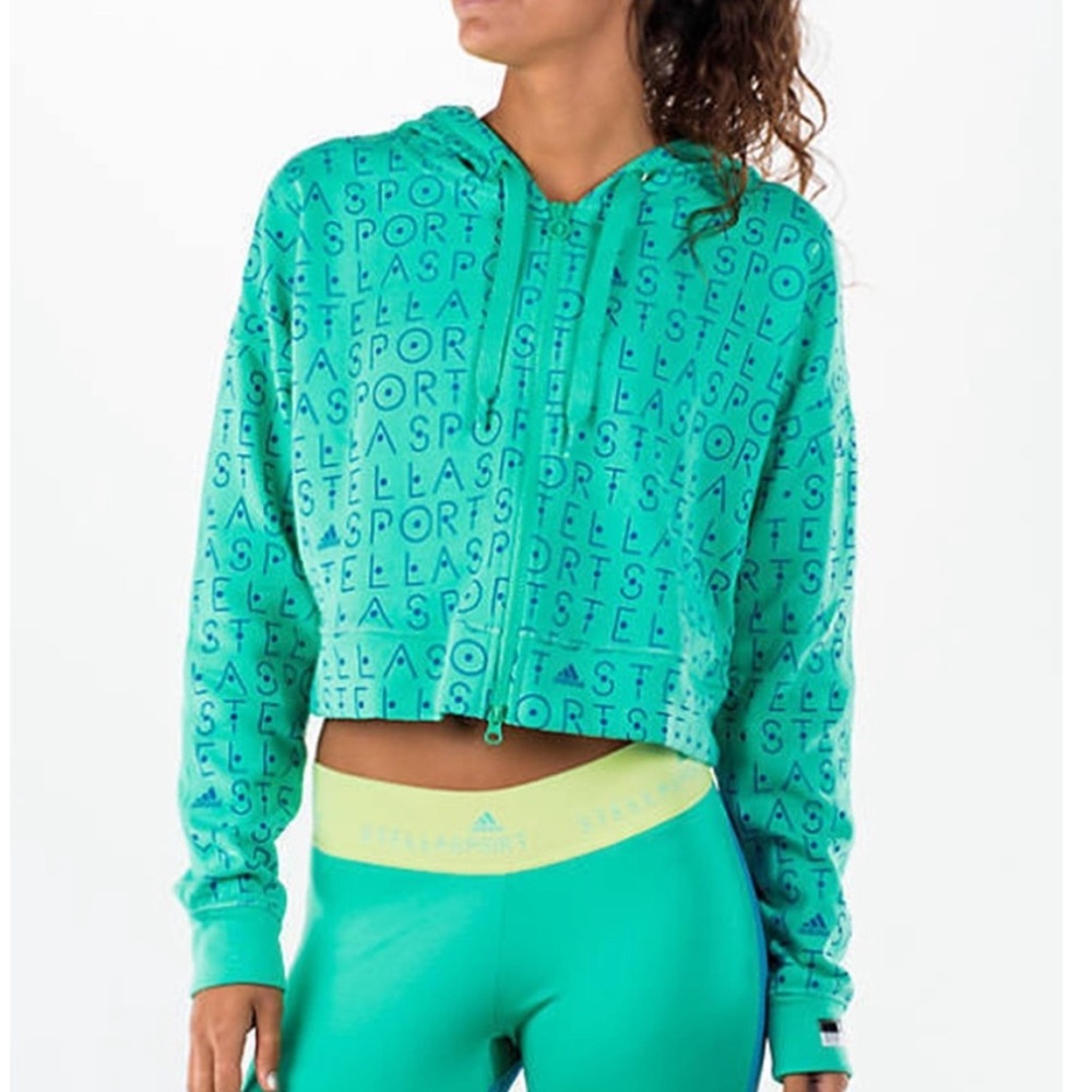 ADIDAS BY STELLA MCCARTNEY STELLA SPORT Cropped Hoodie & Running Tights Set L - Picture 16 of 16